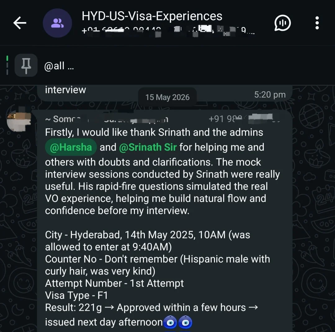 WhatsApp testimonial 24 from a student