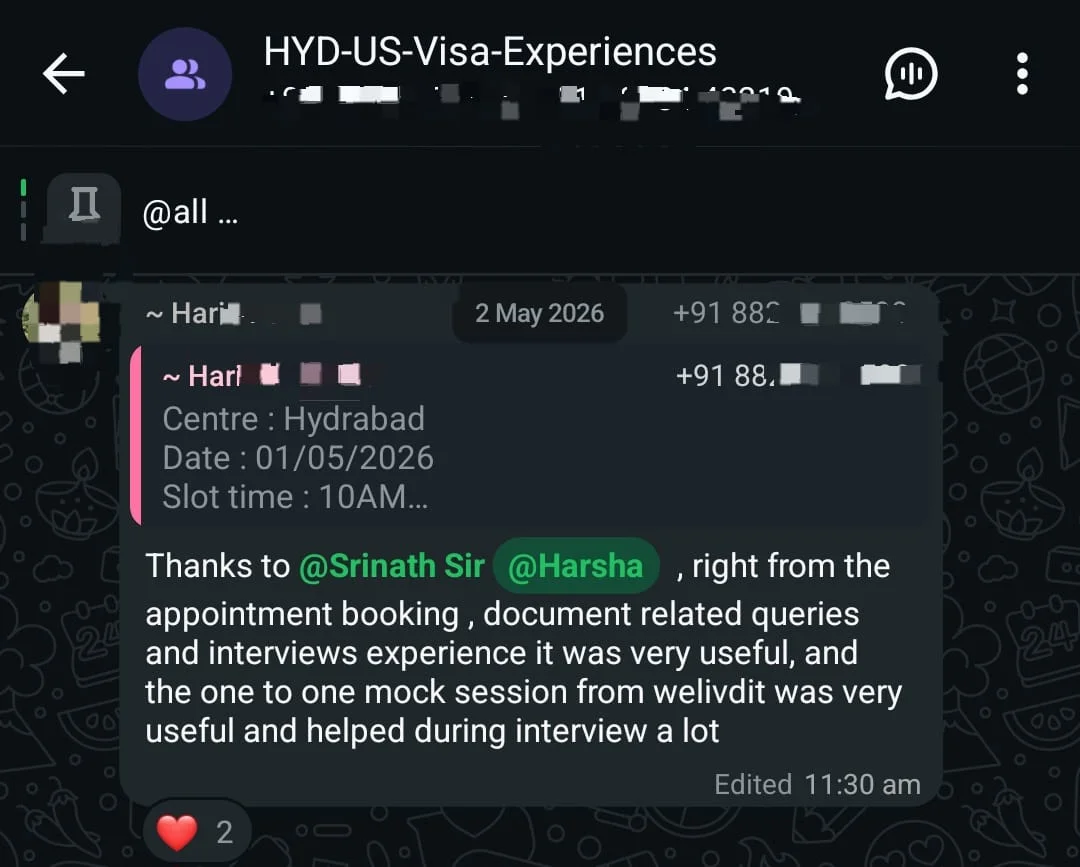 WhatsApp testimonial 31 from a student