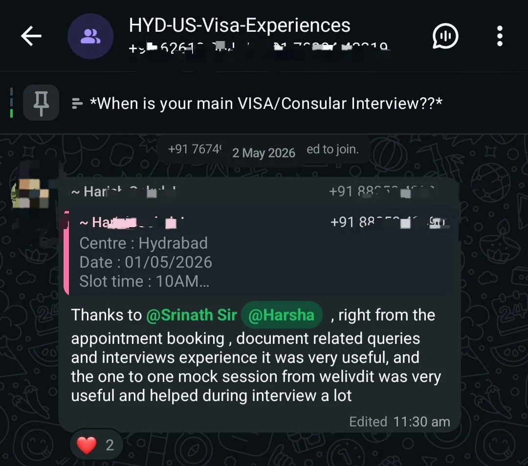 WhatsApp testimonial 33 from a student