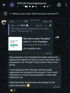 WhatsApp testimonial 4 from a student